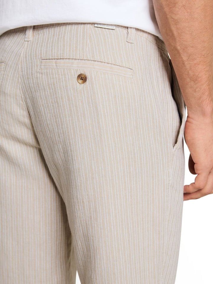 regular cotton linen chino sho, cashew beige stripe 39617 Bild 6
