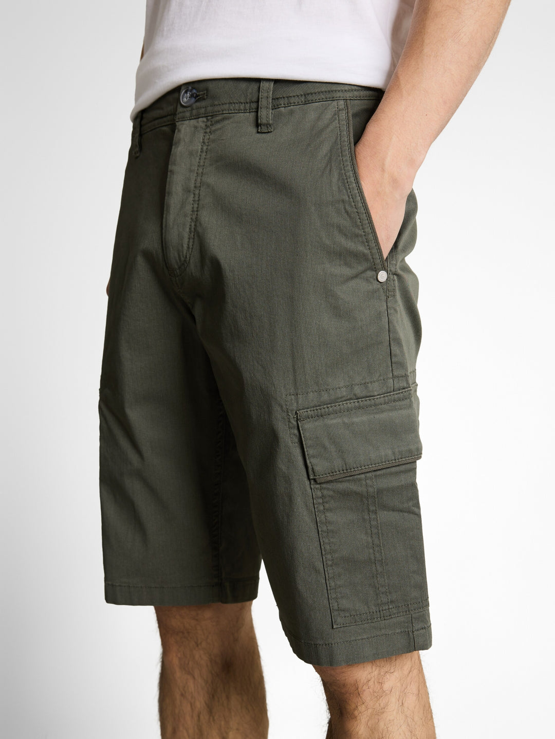 regular printed cargo short, khaki mini geometric print 39611 Bild 6