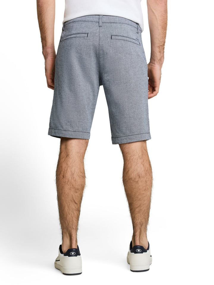 regular structured chino short, navy structure 40334 Bild 4