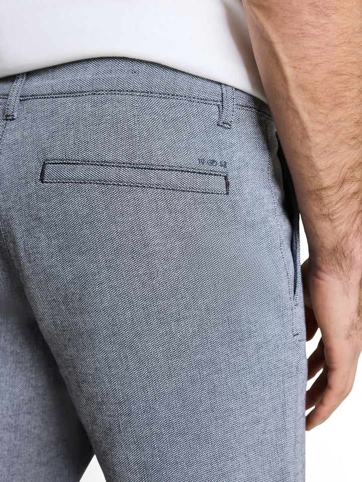 regular structured chino short, navy structure 40334 Bild 6