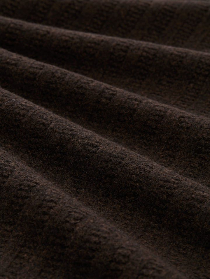 rib structure button troyer kn, dark chocolate brown melange 40781 Bild 2