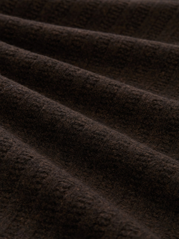 rib structure button troyer kn, dark chocolate brown melange 40781 Bild 3