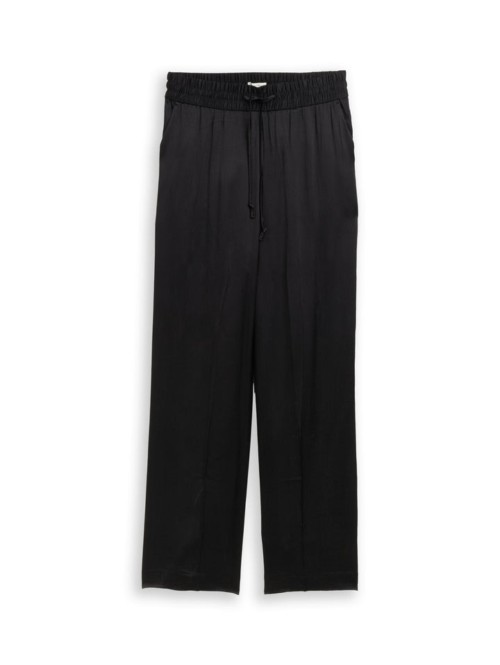 satin wide leg pants, deep black 14482 Bild 1