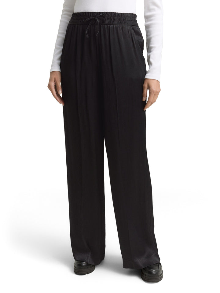 satin wide leg pants, deep black 14482 Bild 2