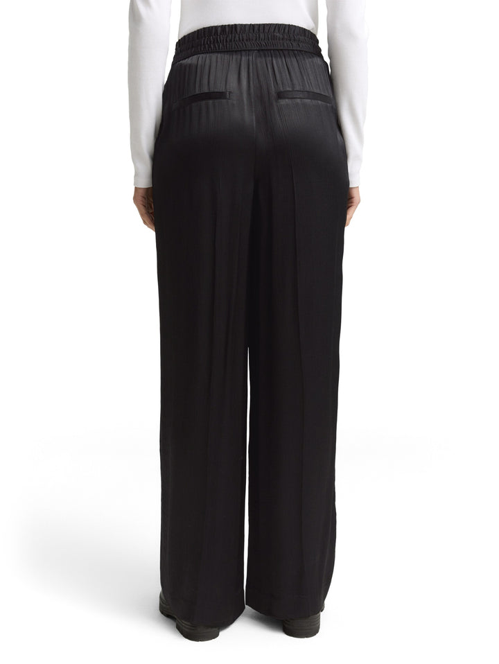 satin wide leg pants, deep black 14482 Bild 4