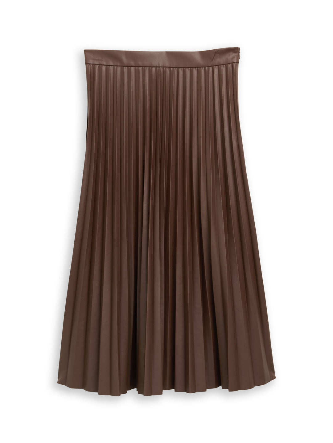skirt plissee fake leather, dark pecan brown 27506 Bild 1