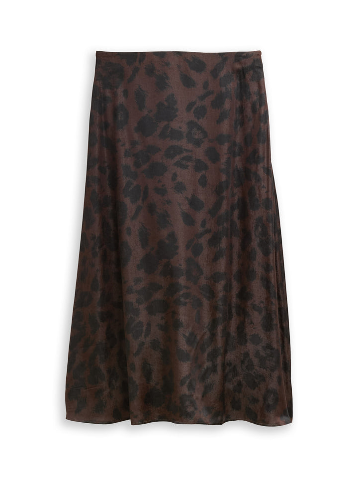 skirt satin, brown black big leo print 39039 Bild 1