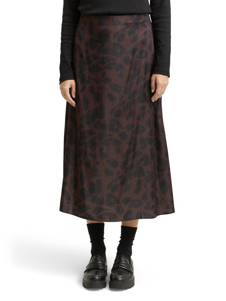 skirt satin, brown black big leo print 39039 Bild 2