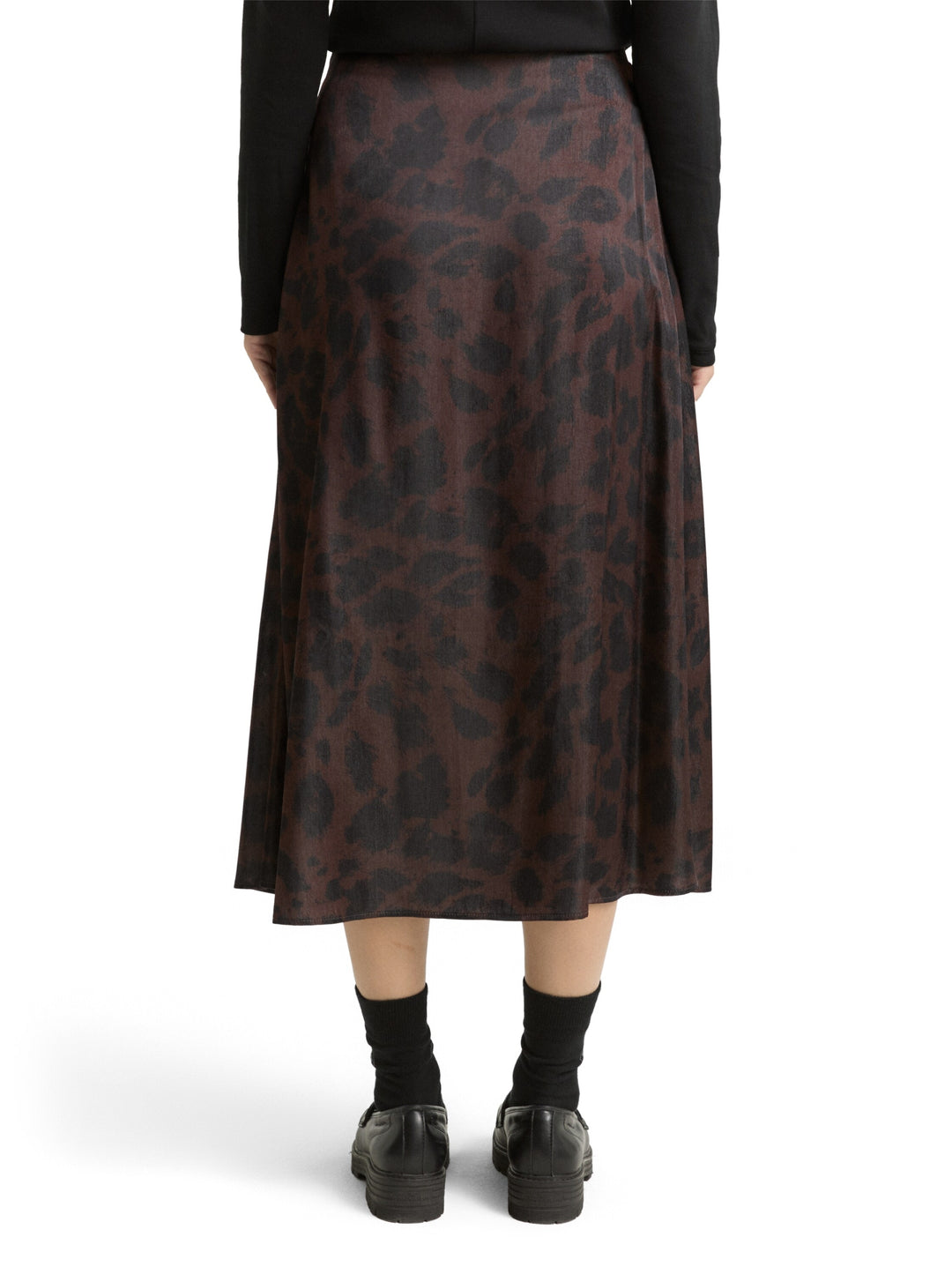 skirt satin, brown black big leo print 39039 Bild 4
