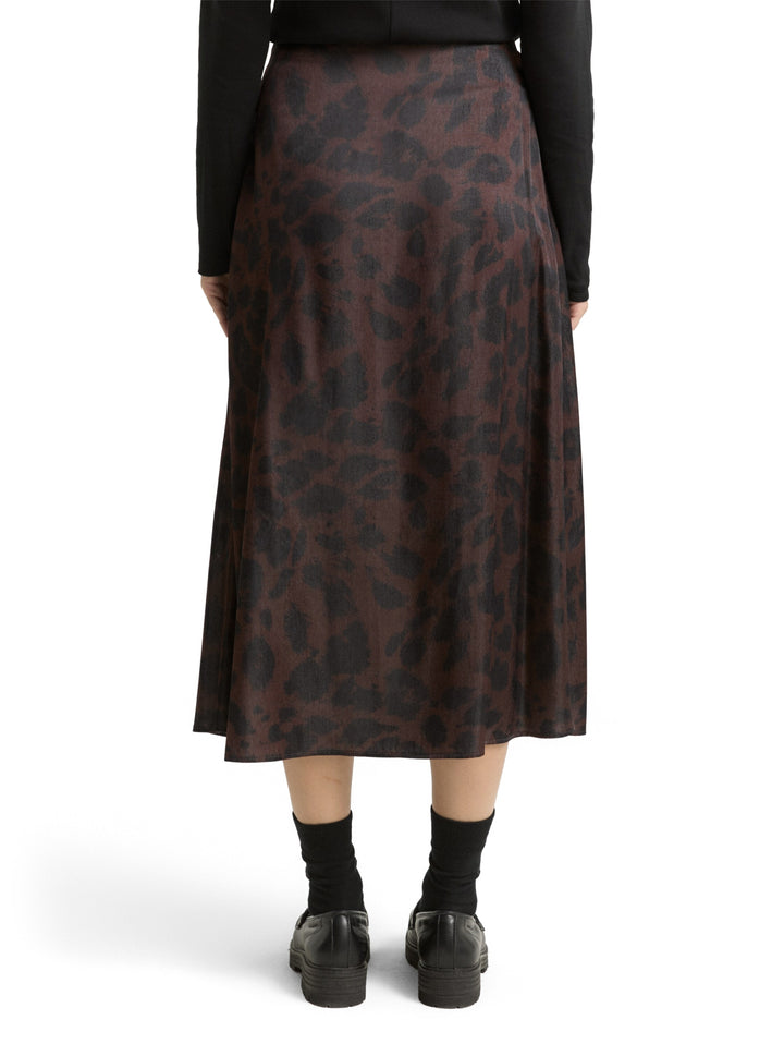 skirt satin, brown black big leo print 39039 Bild 4