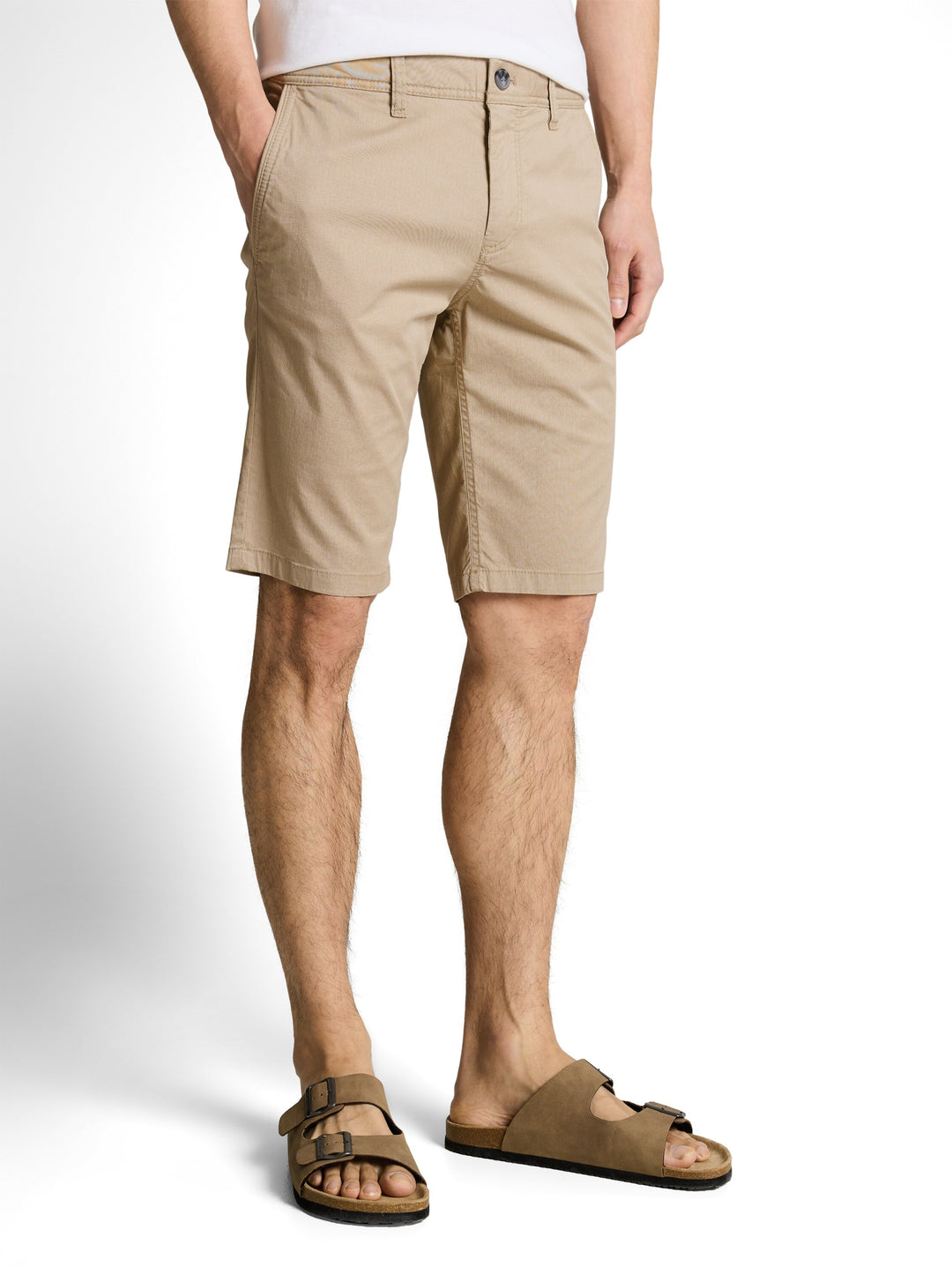 slim printed chino shorts, beige mini geometric print 39609 Bild 2