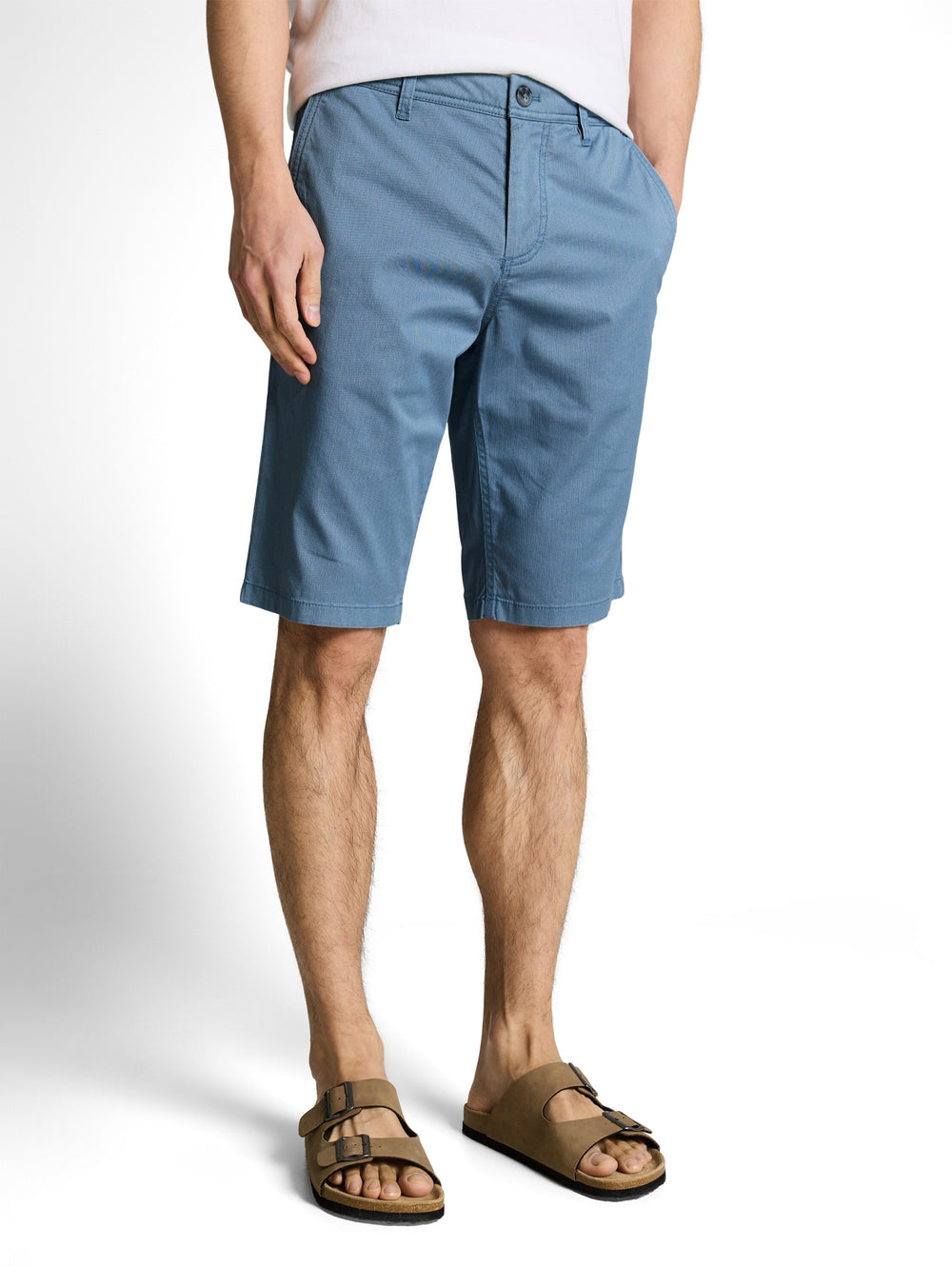slim printed chino shorts, blue mini geometric print 39607 Bild 2