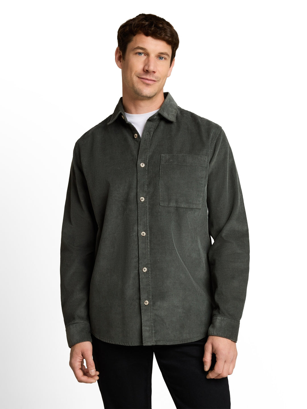 soft corduroy shirt, Darkest Olive 14406 Bild 6