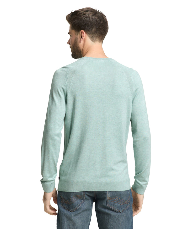 soft crew neck pullover, soft greyish green melange 39549 Bild 4