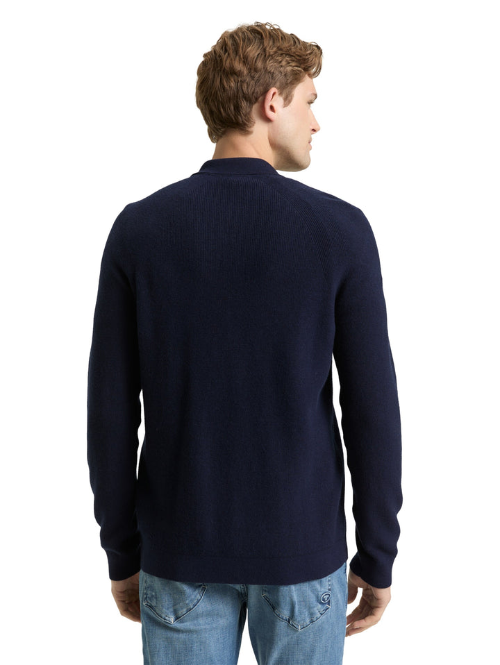 soft knit zip jacket, Knitted Navy Melange 13160 Bild 4