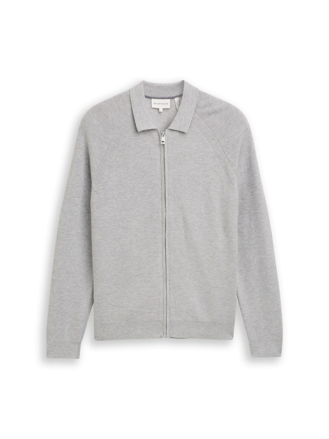 soft knit zip jacket, Light Soft Grey Melange 14427 Bild 1
