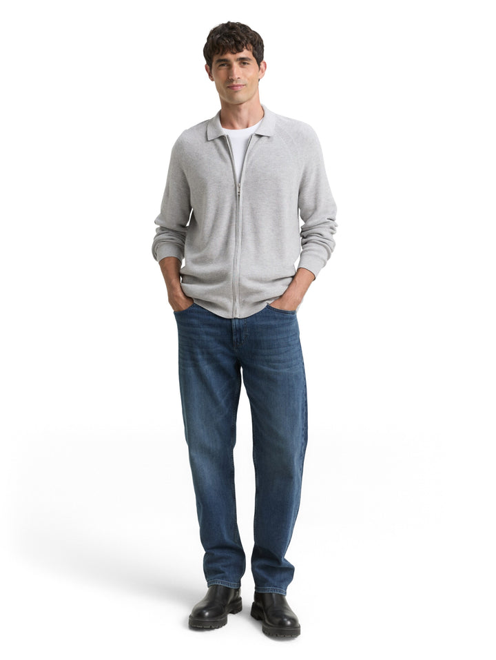 soft knit zip jacket, Light Soft Grey Melange 14427 Bild 3
