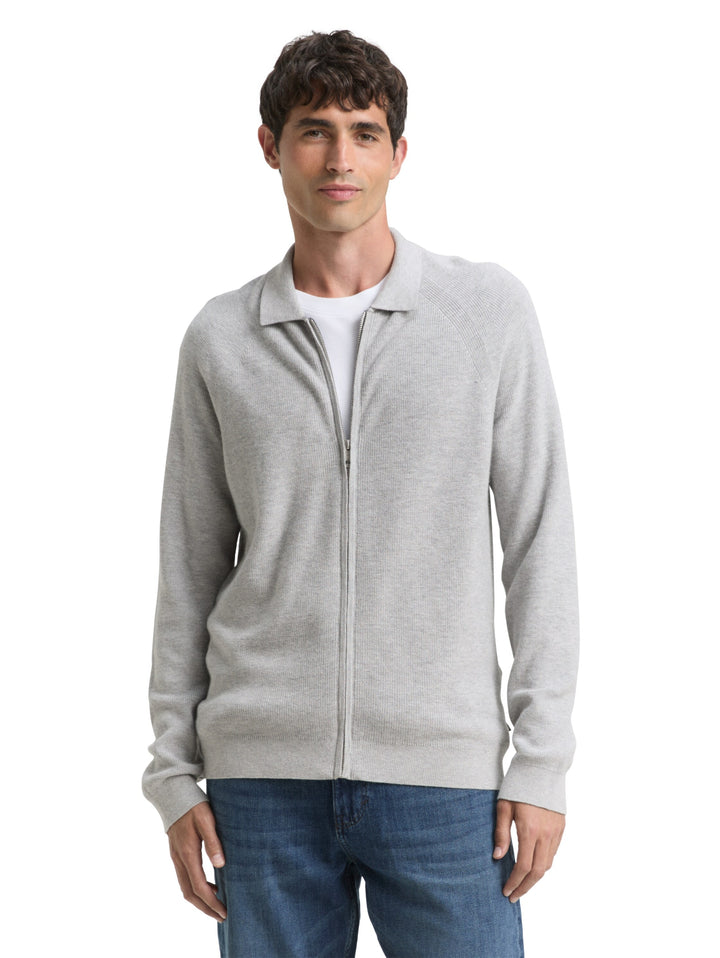 soft knit zip jacket, Light Soft Grey Melange 14427 Bild 5