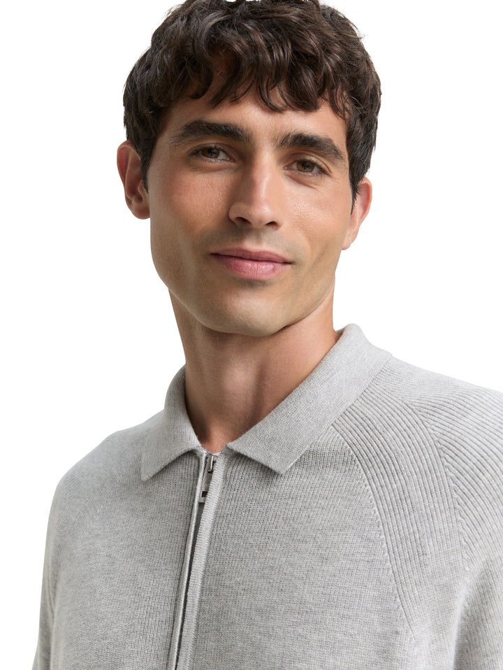 soft knit zip jacket, Light Soft Grey Melange 14427 Bild 6