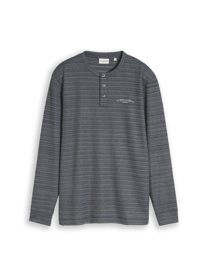 spacedye henley, blue mint inject structure 40939 Bild 1