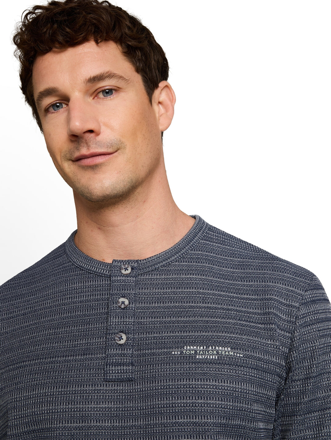 spacedye henley, blue mint inject structure 40939 Bild 5