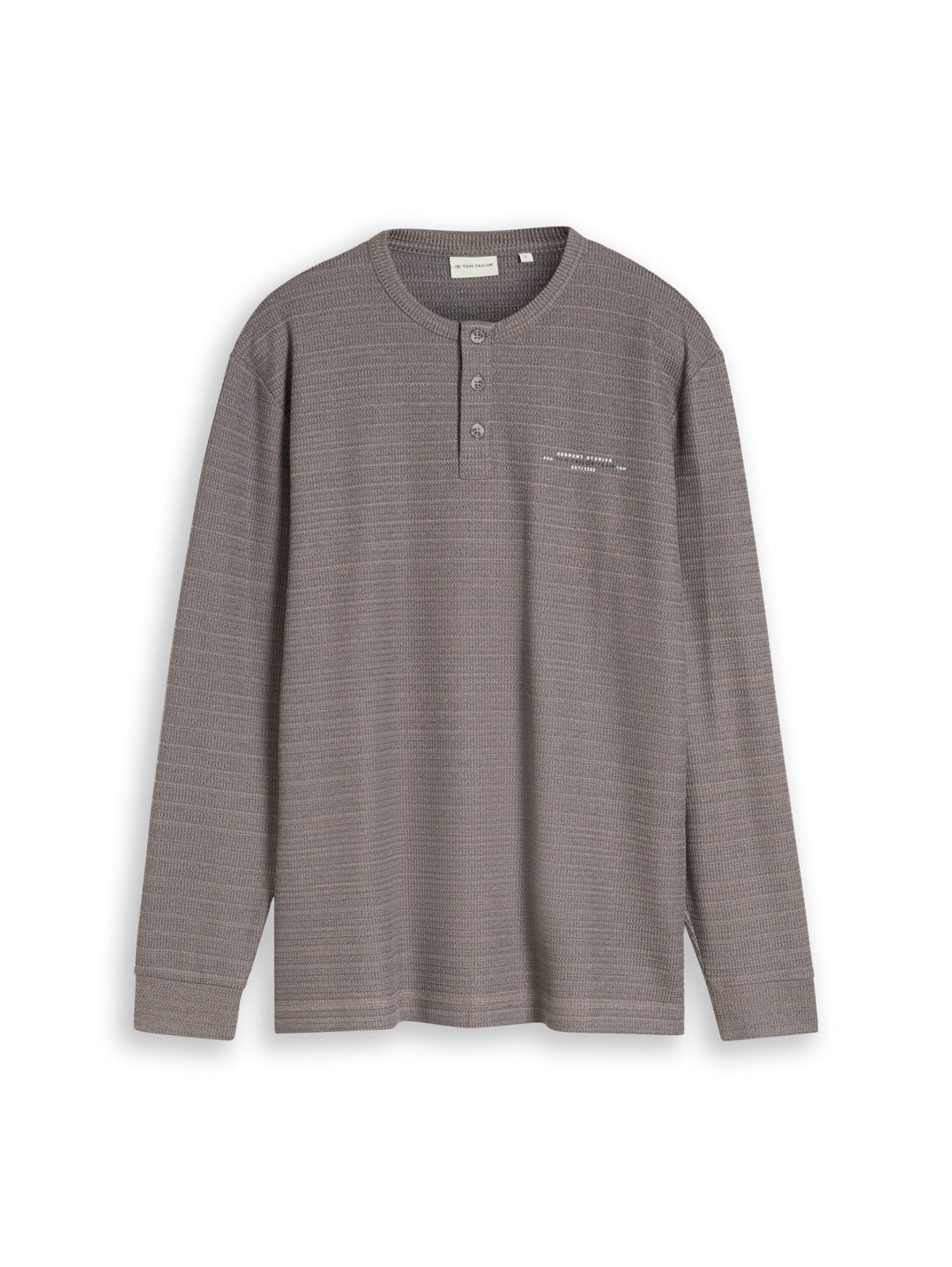 spacedye henley, taupe blue inject structure 40938 Bild 1