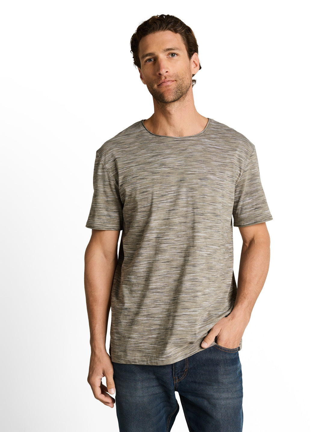 spacedye t-shirt, olive green multi inject 39851 Bild 5