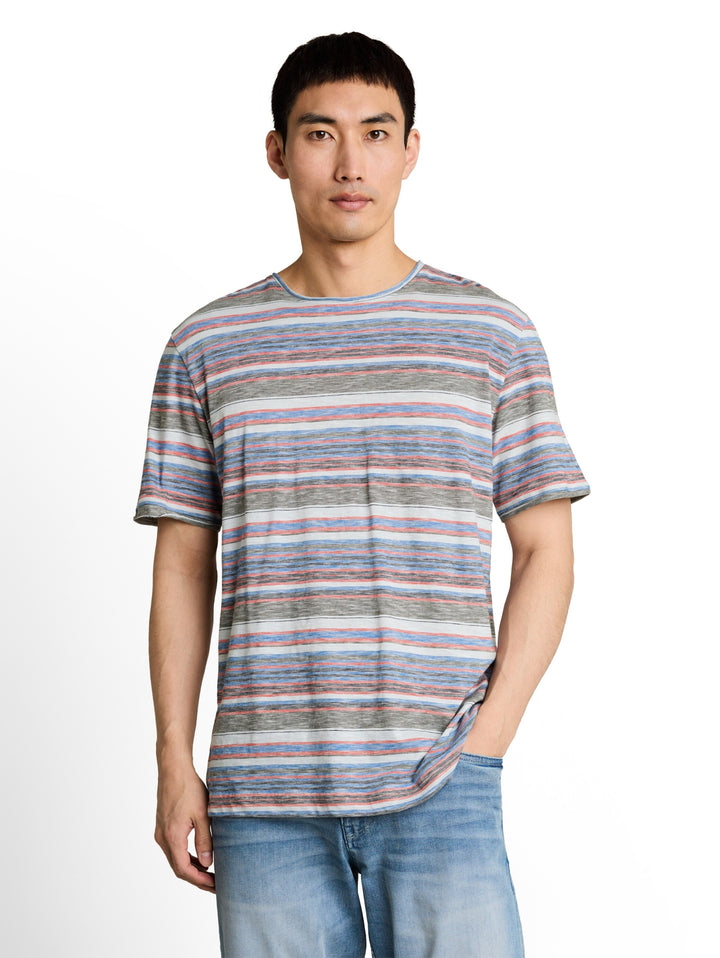striped t-shirt, white green multicolor stripe 40382 Bild 5