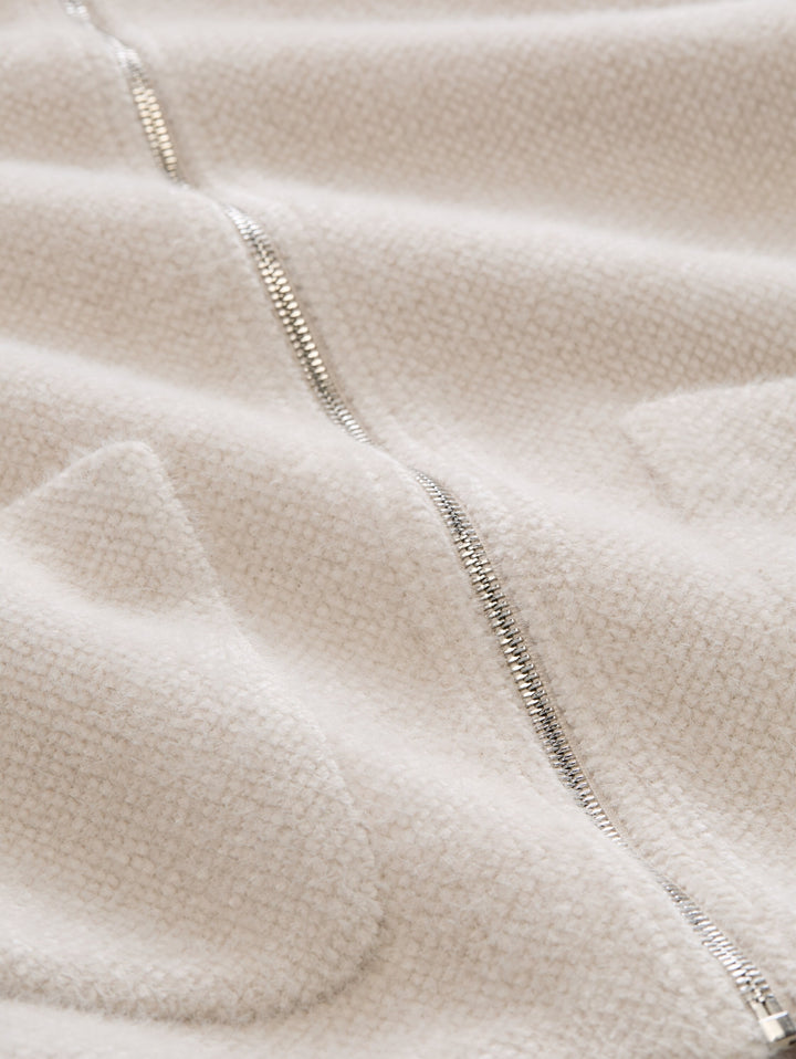structured cosy jacket, cold beige structure 41069 Bild 2