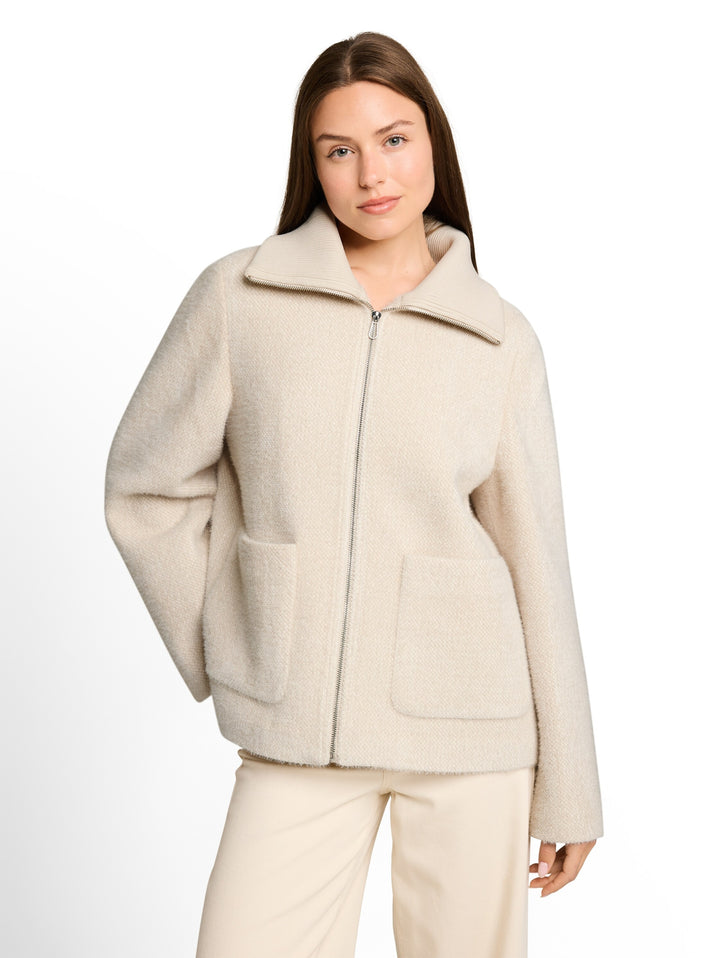 structured cosy jacket, cold beige structure 41069 Bild 5