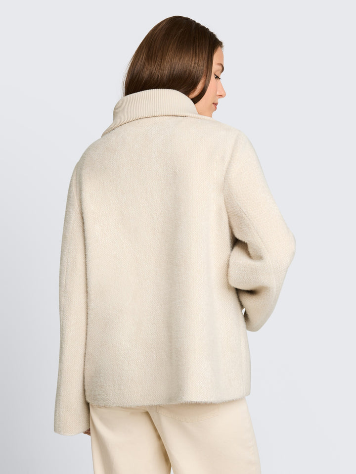 structured cosy jacket, cold beige structure 41069 Bild 8
