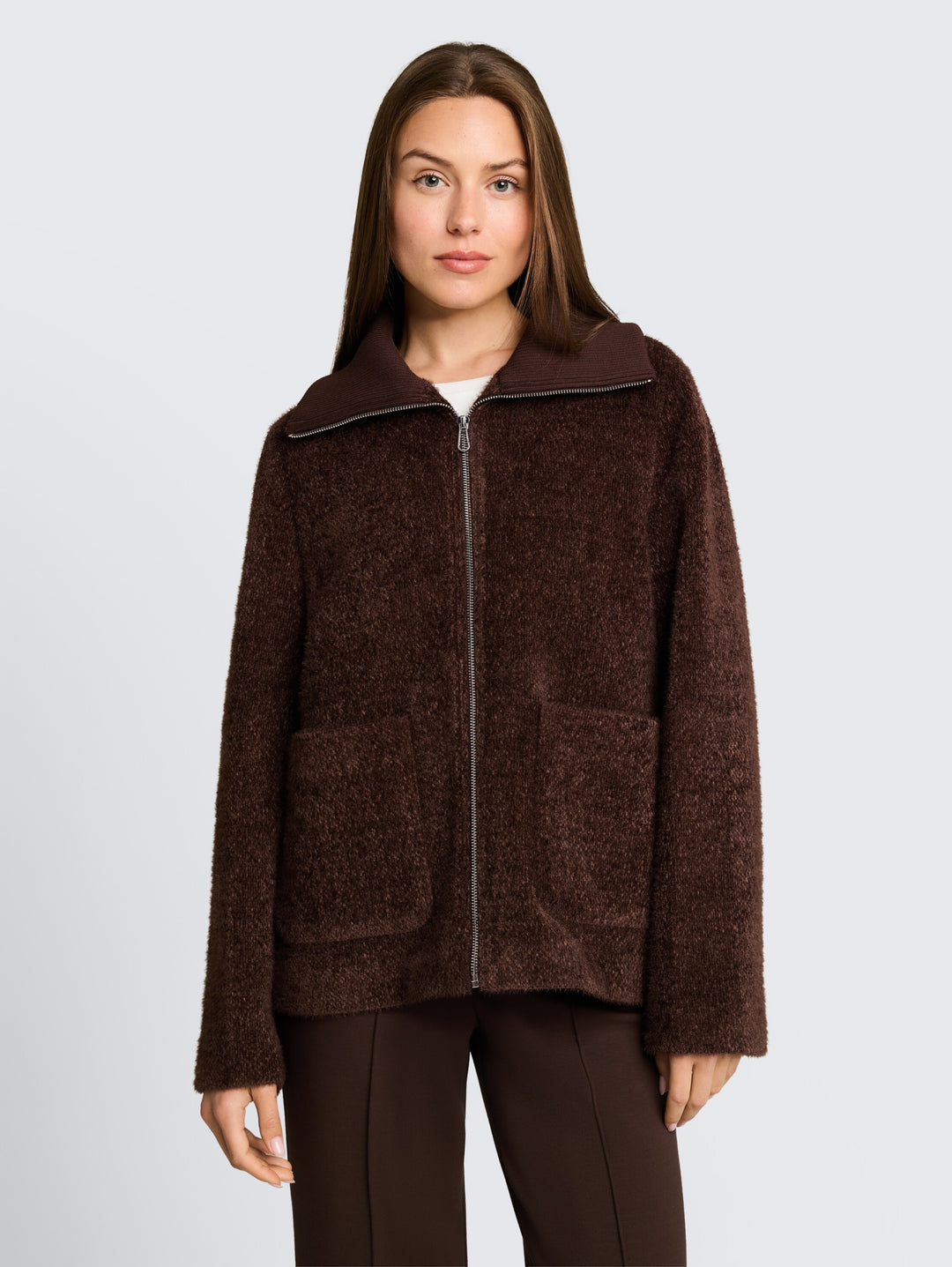 structured cosy jacket, java dark structure 41070 Bild 10