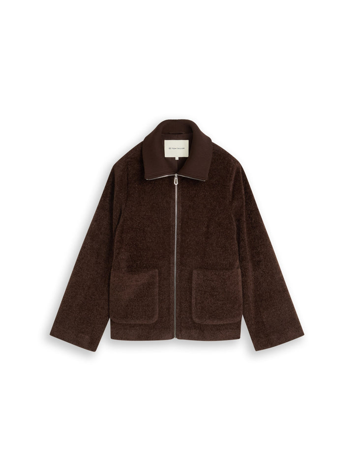 structured cosy jacket, java dark structure 41070 Bild 1