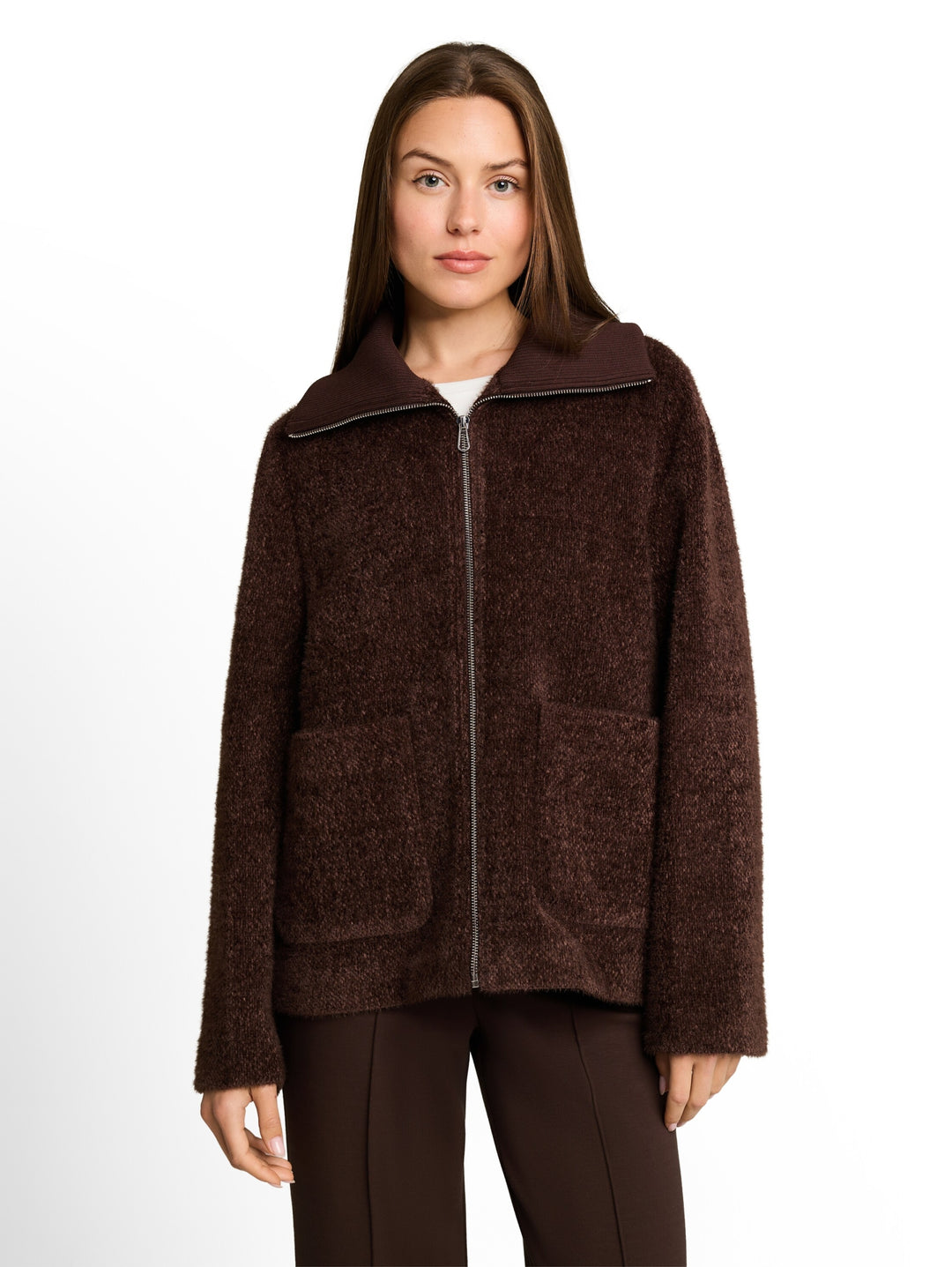 structured cosy jacket, java dark structure 41070 Bild 6