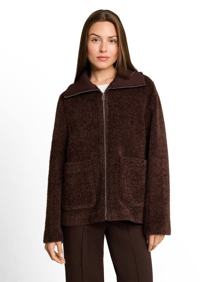 structured cosy jacket, java dark structure 41070 Bild 6