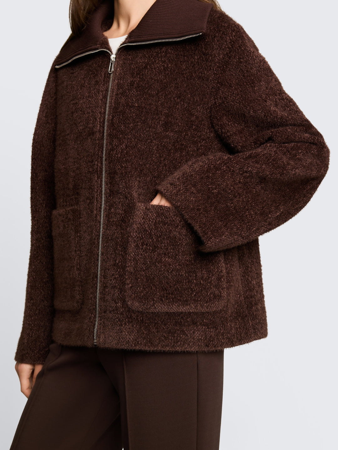 structured cosy jacket, java dark structure 41070 Bild 9