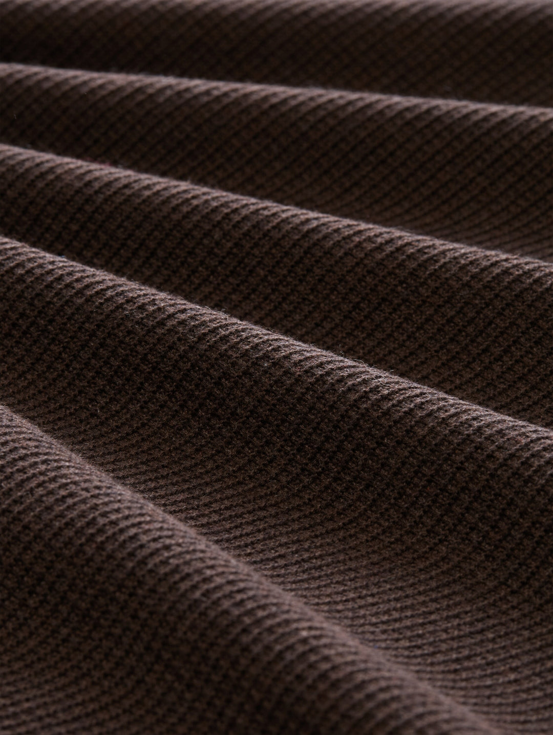 structured crew neck knit, dark chocolate brown melange 40781 Bild 2