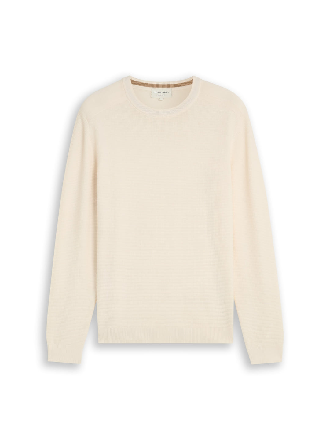 structured crew neck knit, Gardenia White 10348 Bild 1