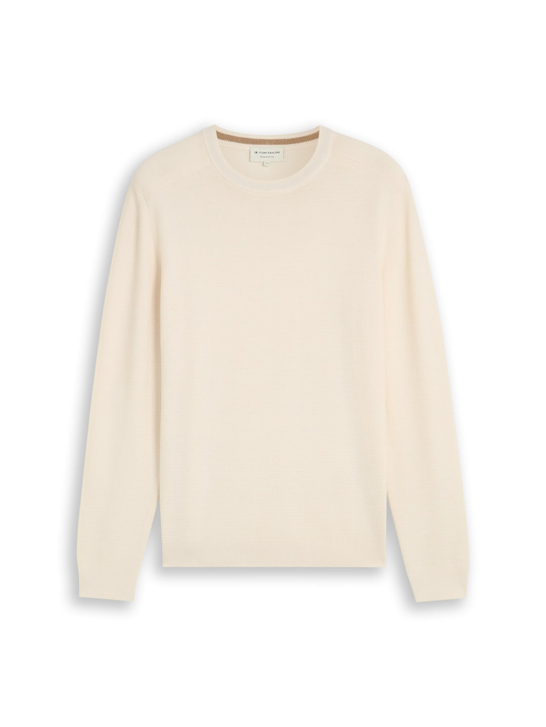 structured crew neck knit, Gardenia White 10348 Bild 7