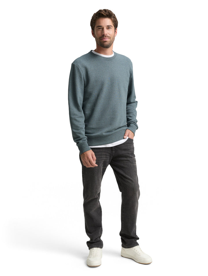 structured crewneck, grey mint navy structure 38871 Bild 3