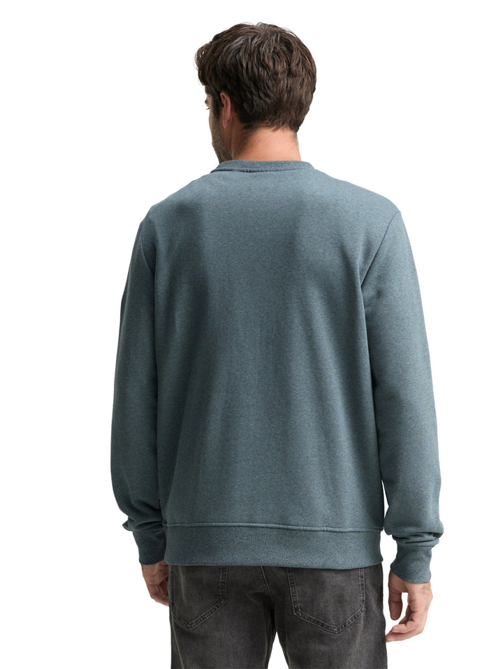 structured crewneck, grey mint navy structure 38871 Bild 4