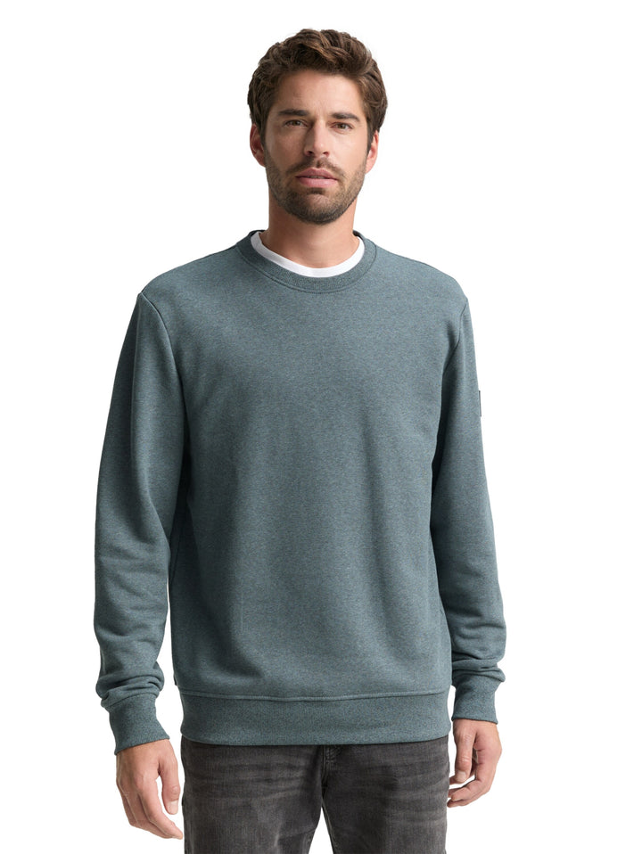 structured crewneck, grey mint navy structure 38871 Bild 5