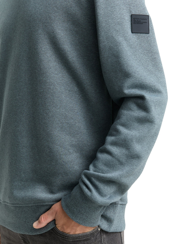 structured crewneck, grey mint navy structure 38871 Bild 6