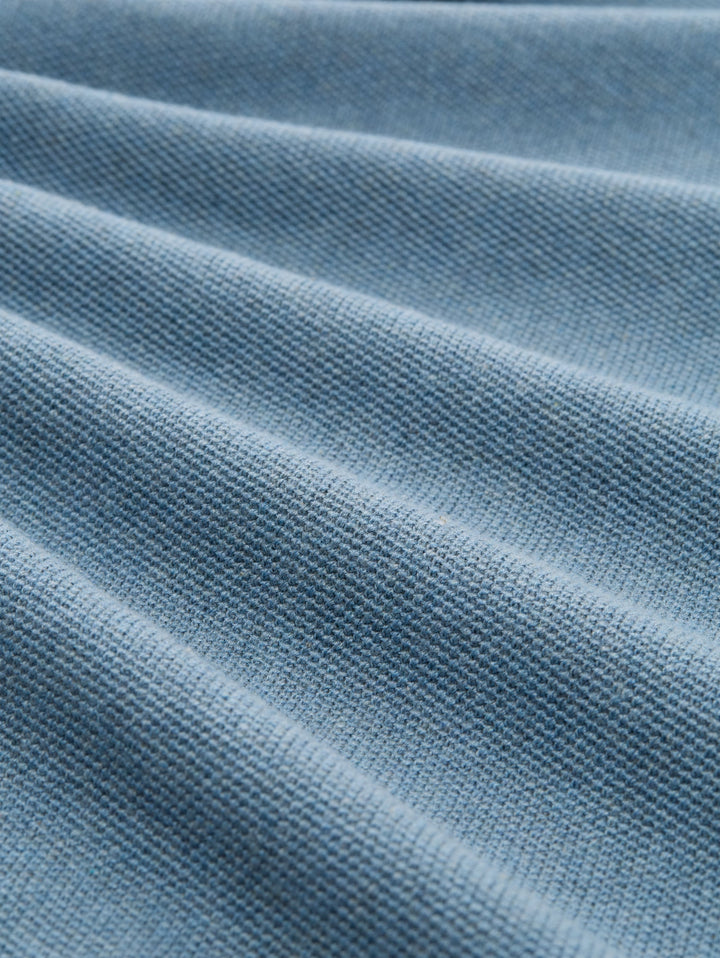 structured crewneck knit, faded blue melange 39094 Bild 2