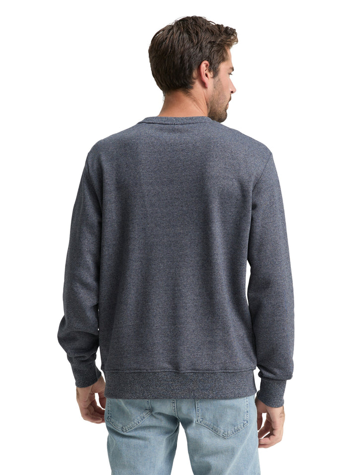 structured crewneck, navy grindle structure 19932 Bild 10