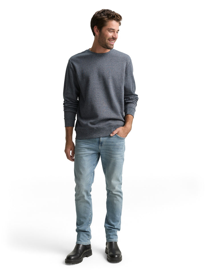 structured crewneck, navy grindle structure 19932 Bild 3