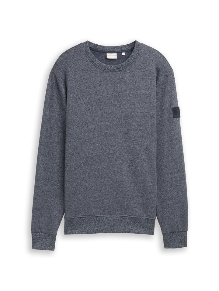 structured crewneck, navy grindle structure 19932 Bild 7