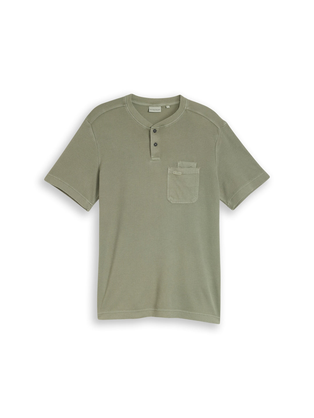 structured garment dye henley, Greyish Shadow Olive 10767 Bild 1