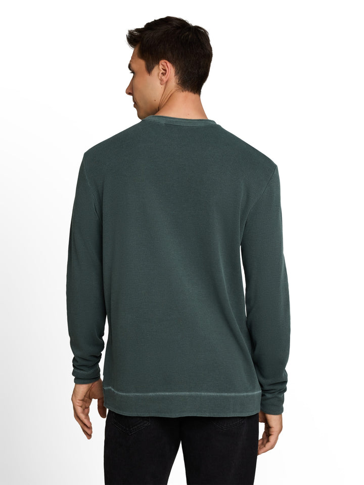 structured garment dye longsle, Darkest Olive 14406 Bild 3