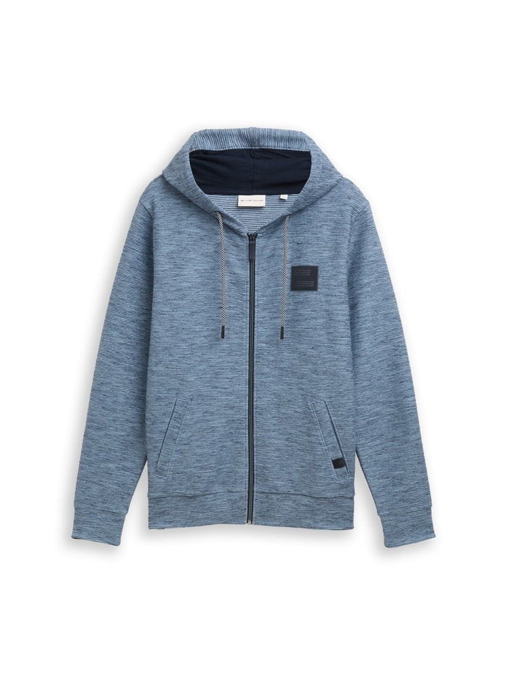structured  hoodie, denim blue structured melange 39220 Bild 1